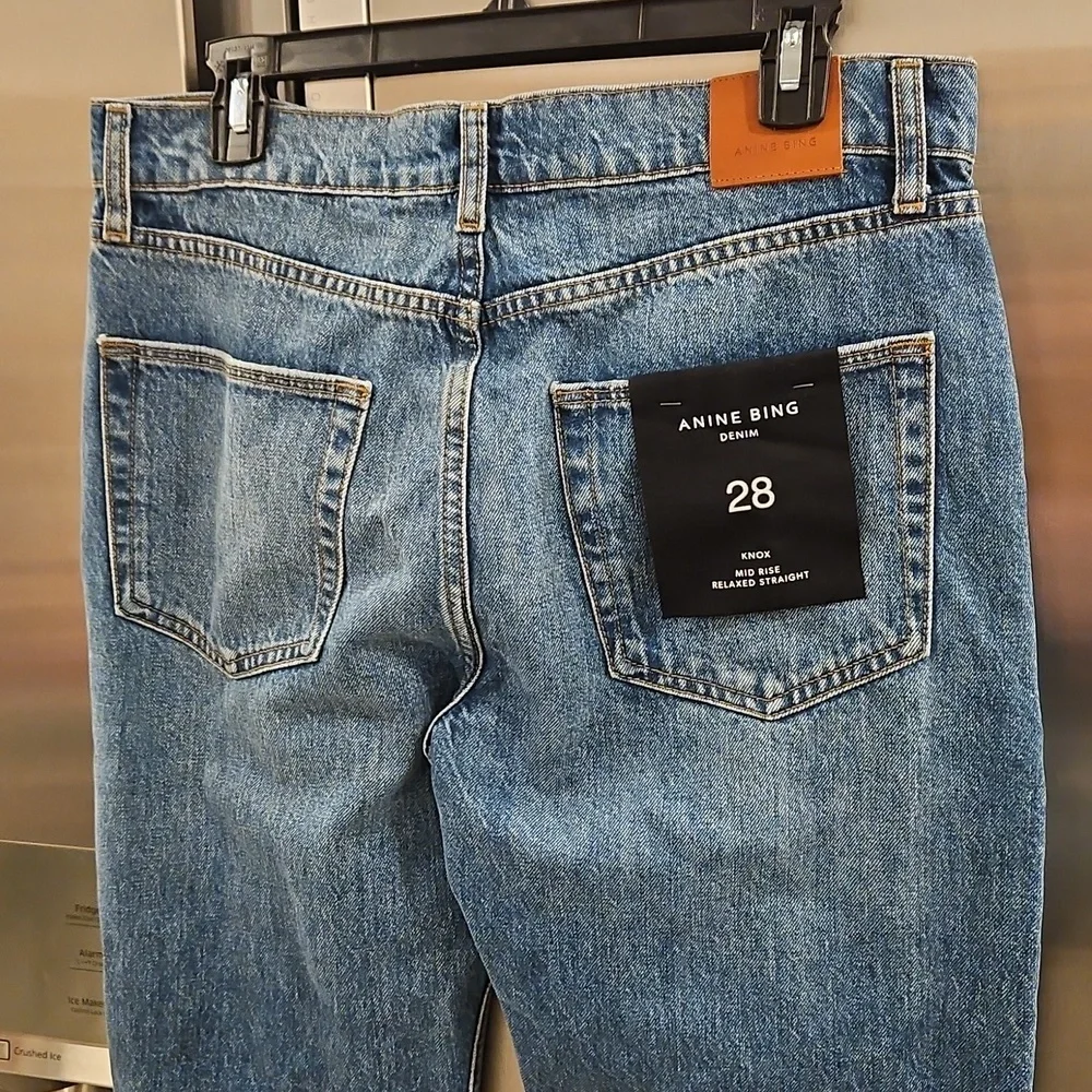 ๐ANINE BING๐ Knox Jean ~ Mineral Blue 28 NWT - Picture 11 of 16